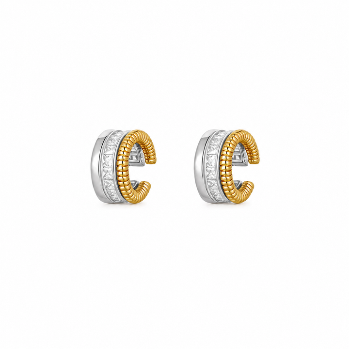 Virelle Two-Tone Zircon Cuffs