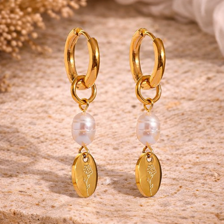 Tulum - Baroque Pearl Drop Earrings – Gold / Silver