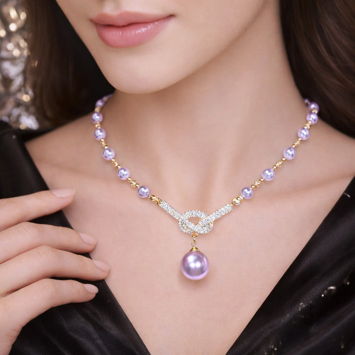 Eterna Pearl Knot Necklace