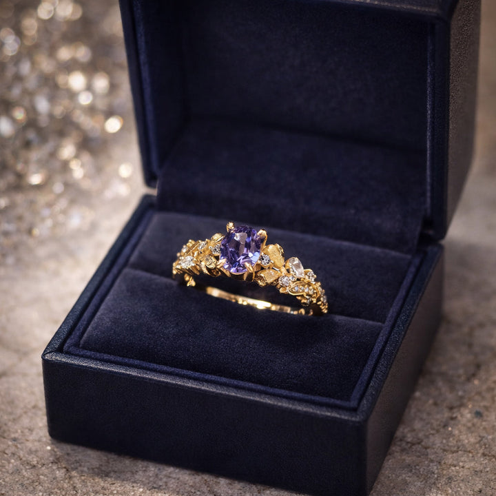 Bloom Purple Gemstone Ring