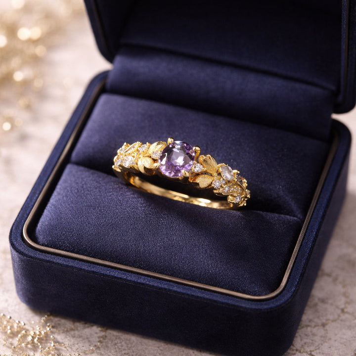 Bloom Purple Gemstone Ring