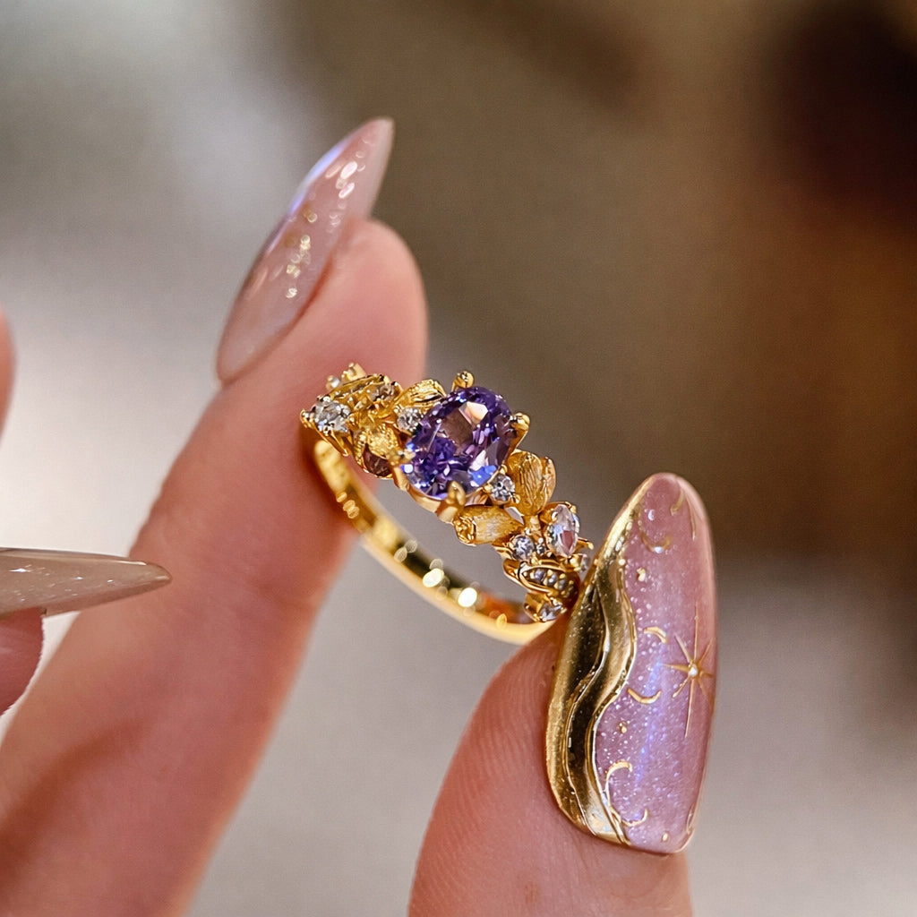 Bloom Purple Gemstone Ring