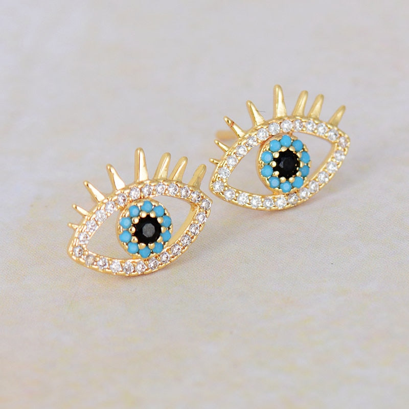 Evil Eye Stud Earrings