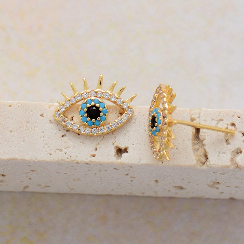Evil Eye Stud Earrings