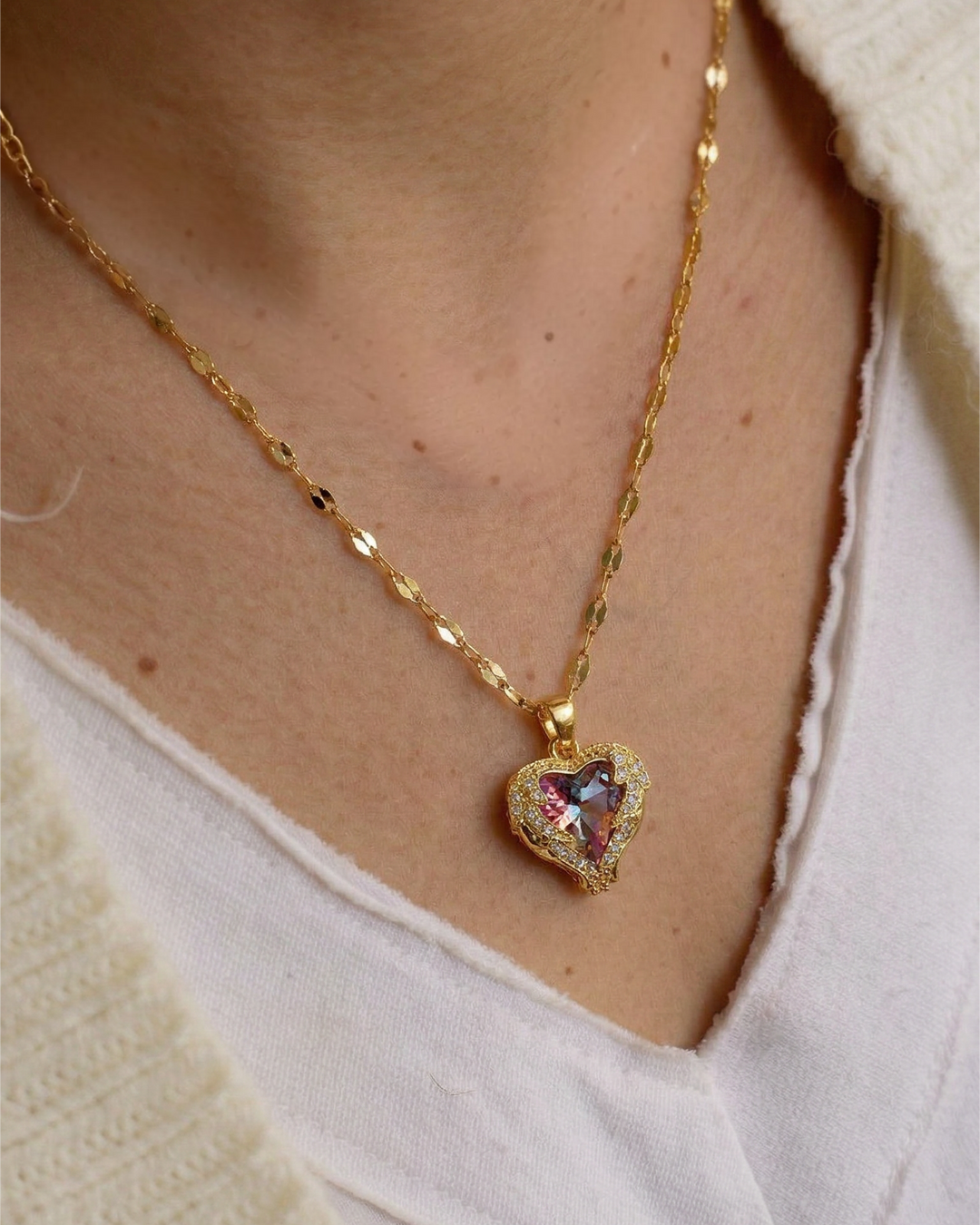 Blessed Heart Necklace (Gold Plated)