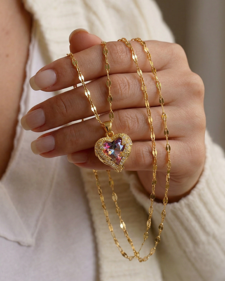 Blessed Heart Necklace (Gold Plated)