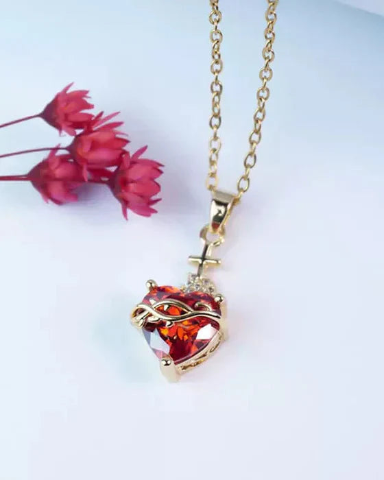 Sacred Heart of Jesus Necklace (Gold Plated)