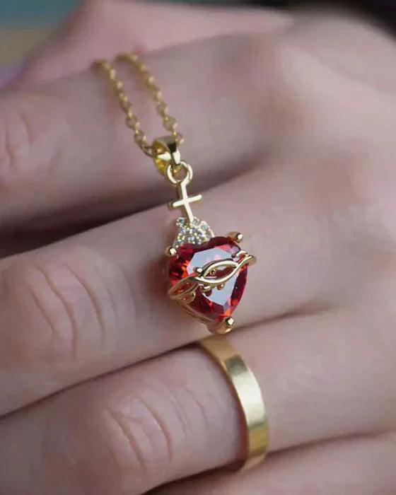 Sacred Heart of Jesus Necklace (Gold Plated)