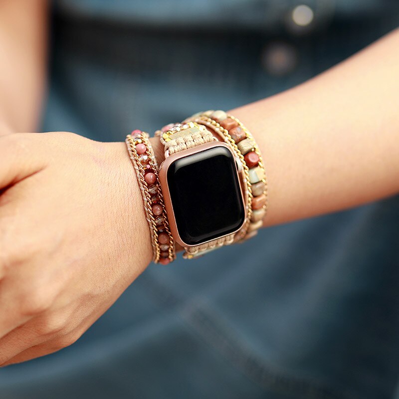 Healing Rhodochrosite Apple Watch Straps