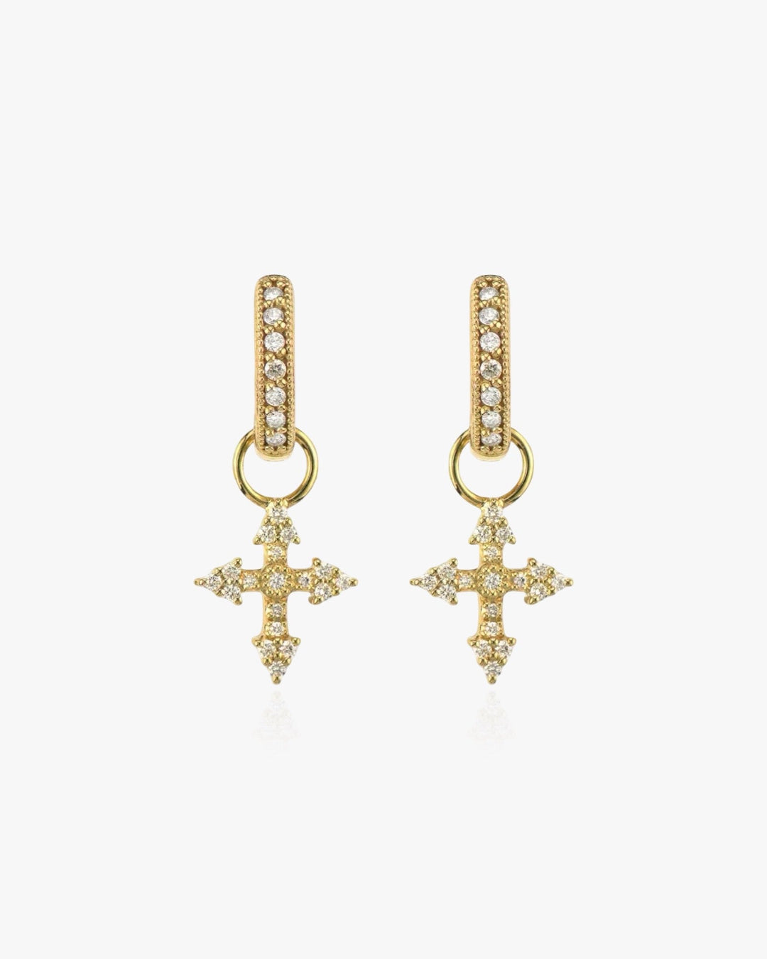 Cross Earrings Sterling Silver