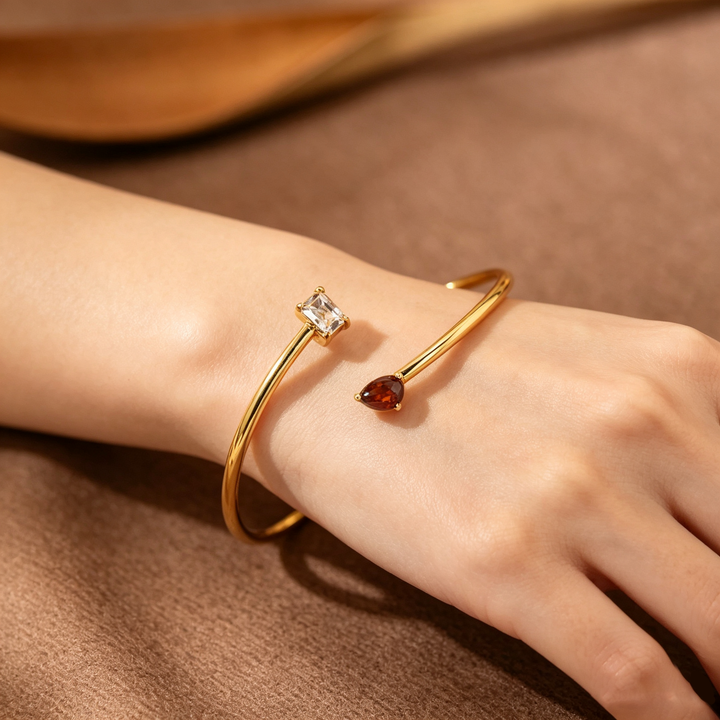 MOTHER AND DAUGHTER CUSTOM DOUBLE BIRTHSTONE BRACELET