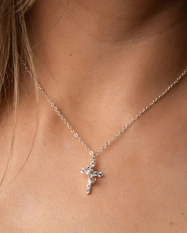 Necklace with Cross and Christ's Crown (Gold-Plated)