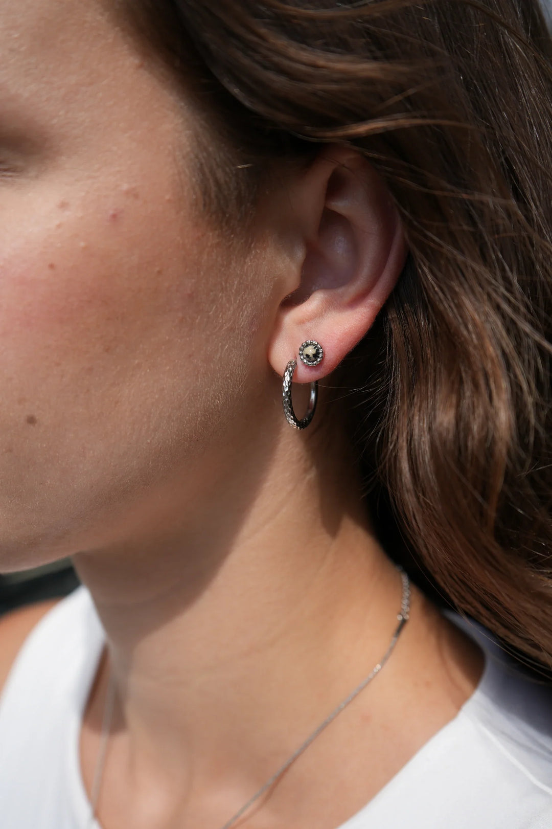 Tara - Studs - Natural Stone - Earrings - Stainless Steel