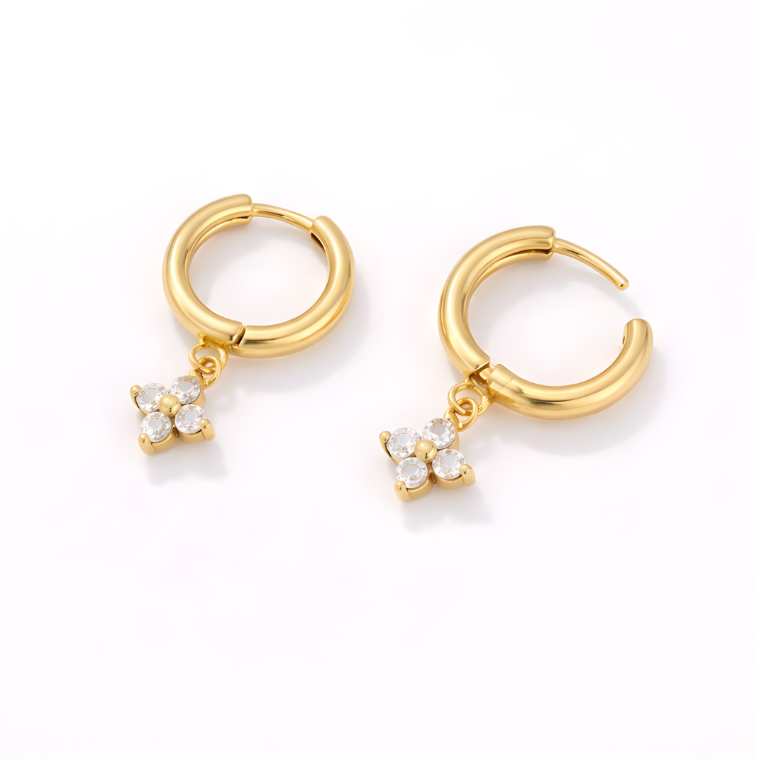 DAISY HOOP EARRINGS | S925