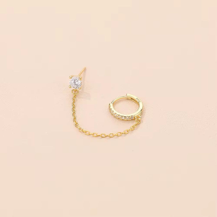 Diamond Cuff Earring Sterling Silver