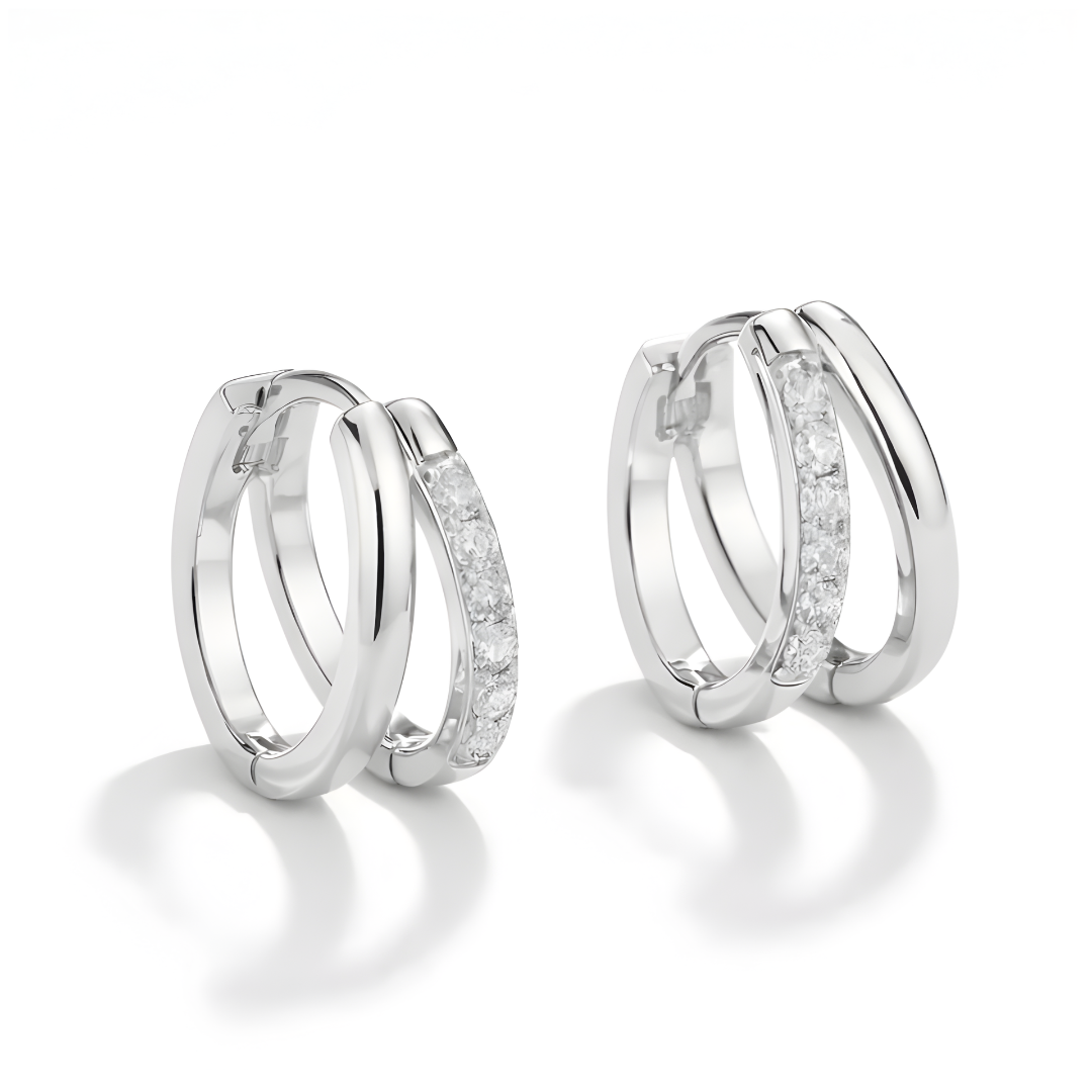 ELINA DOUBLE HOOP EARRINGS