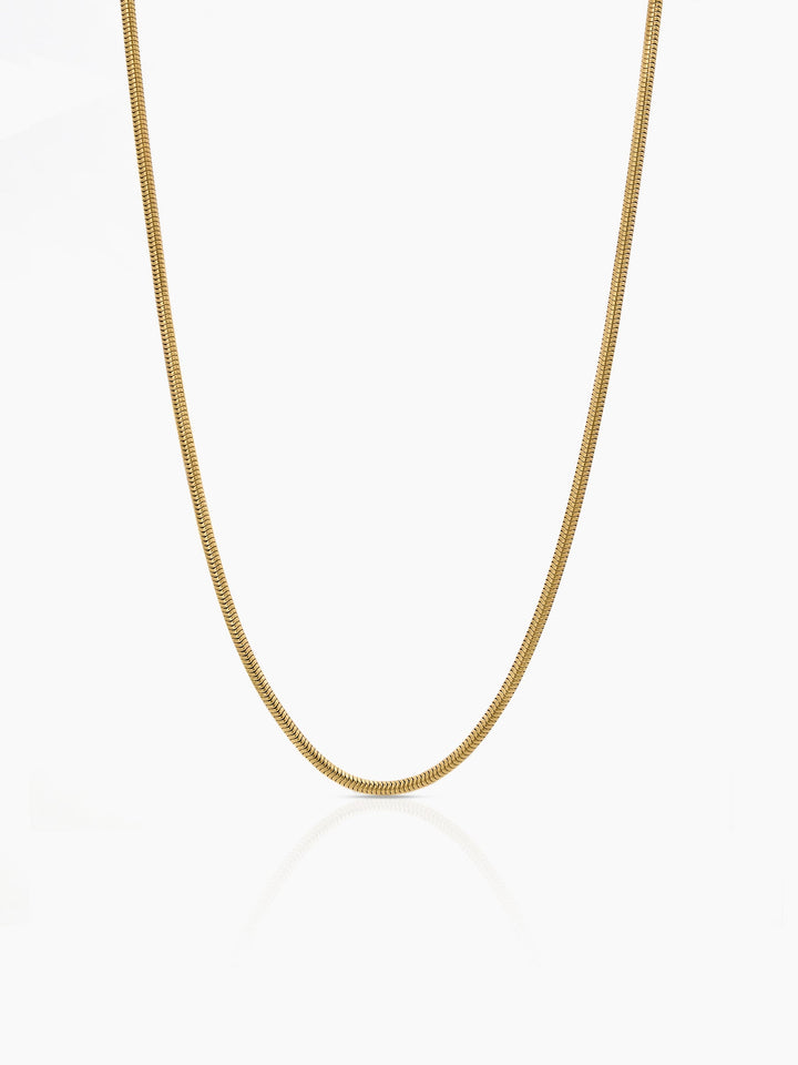 Elliot 18K Gold Plated Women's Round Snake Chain