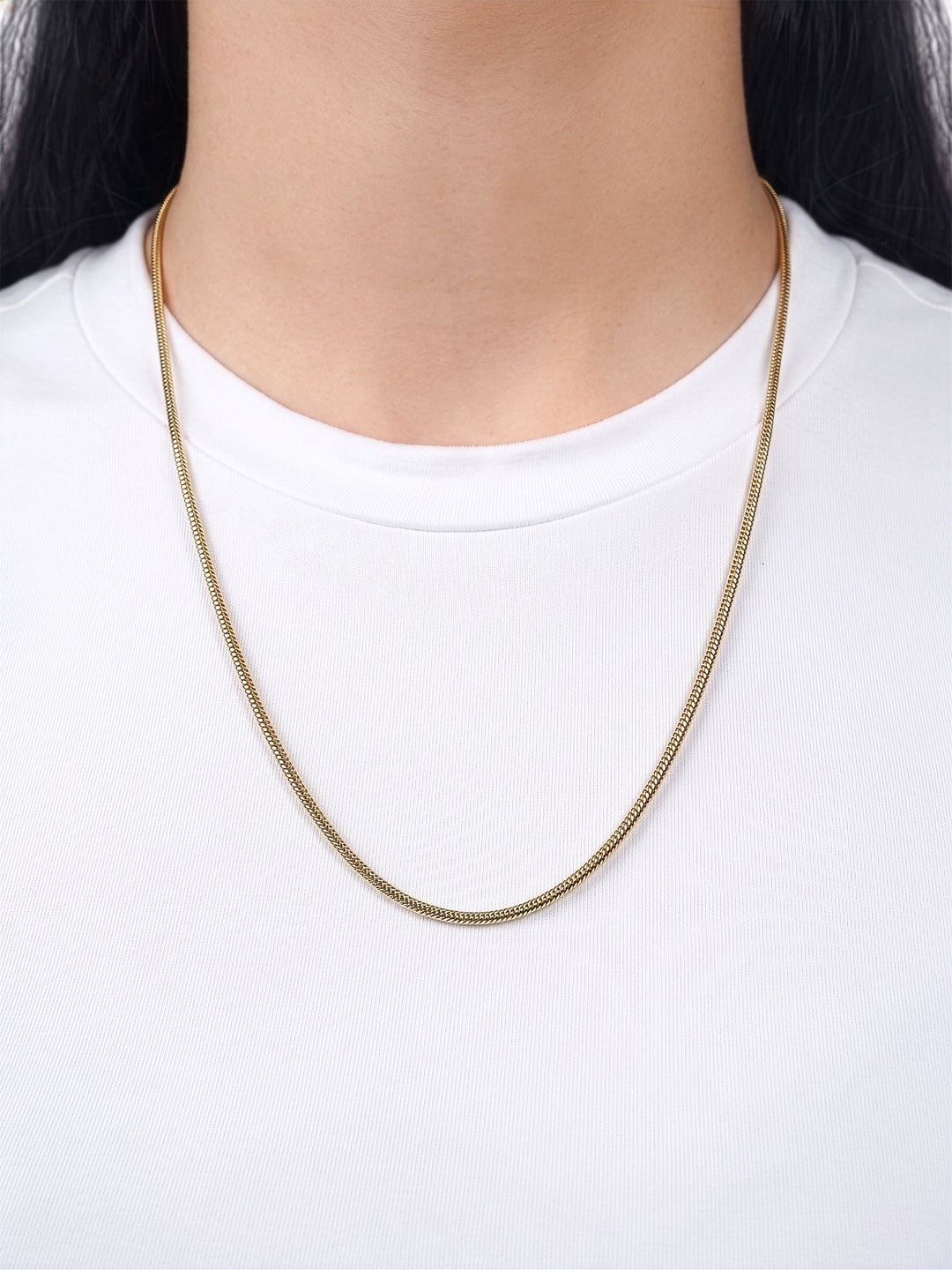 Elliot 18K Gold Plated Women's Round Snake Chain