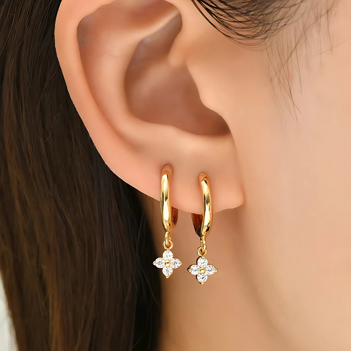 DAISY HOOP EARRINGS | S925