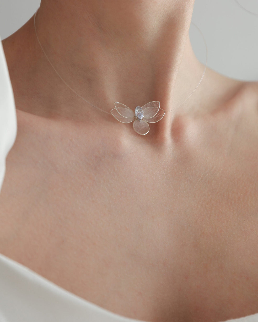Floating Orchid Necklace