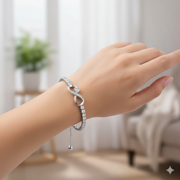 To My Granddaughter - Keep Me In Your Heart Infinity Diamond Bracelet