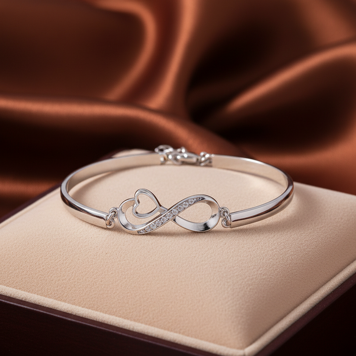 To My Unbiological Daughter- I Always With You Heart Infinity Bracelet