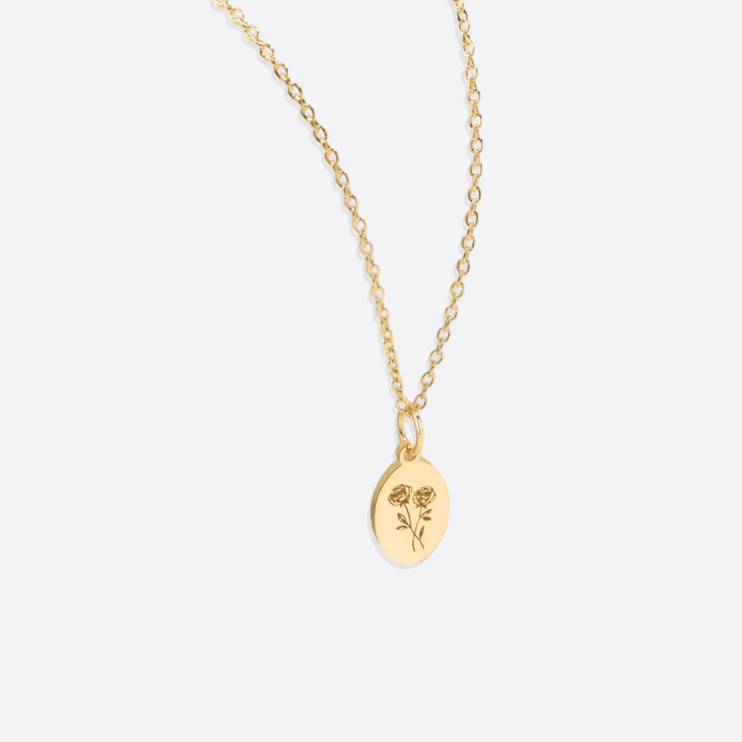 Gold Vermeil Tiny Birth Flower Necklace