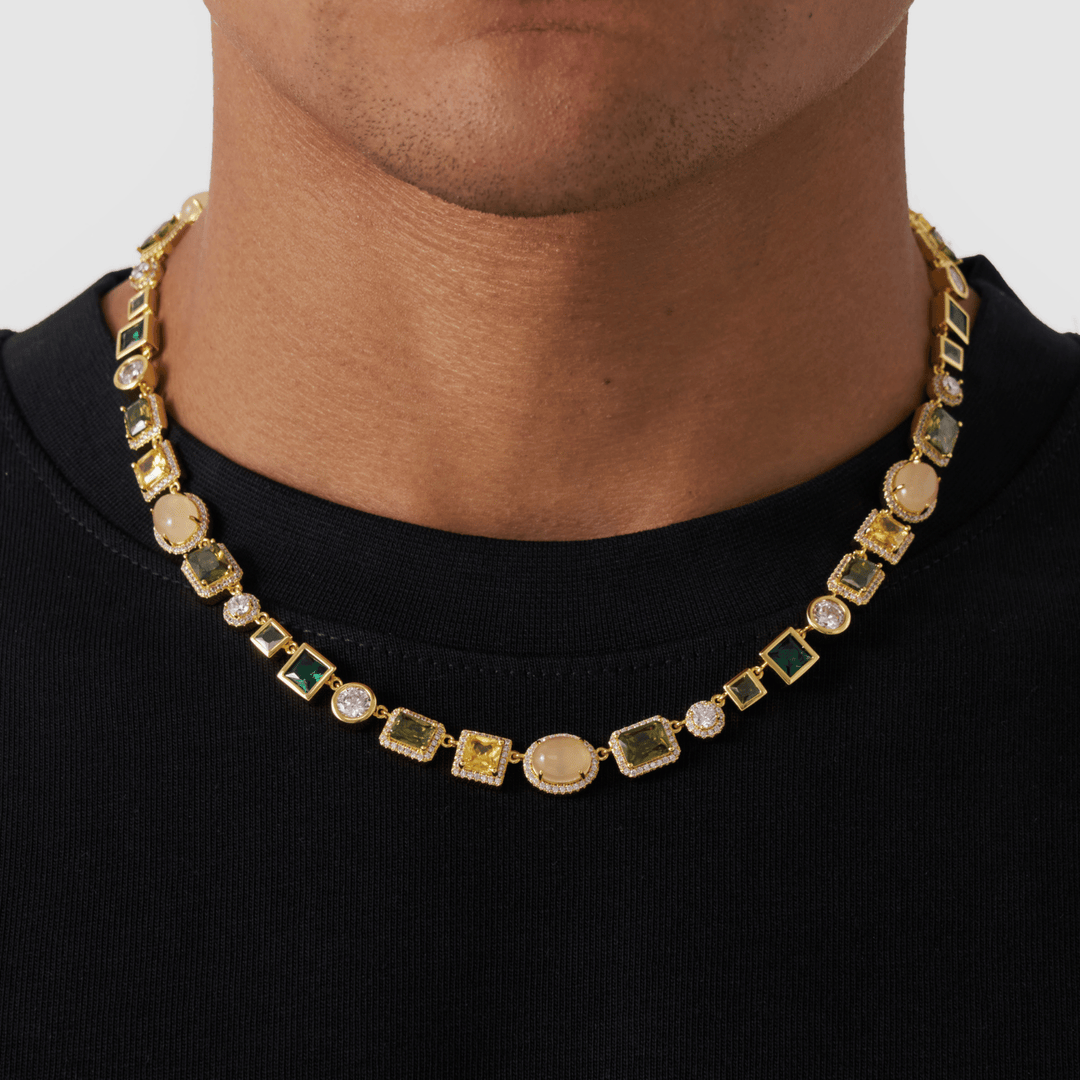 Emerald Gemstone Necklace (Gold)