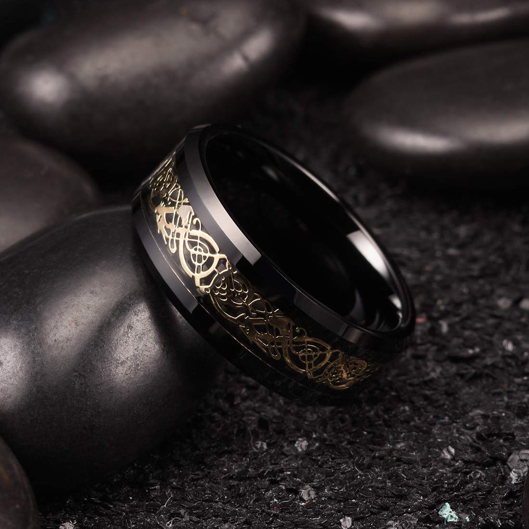 Dragon Ring - Gold & Black