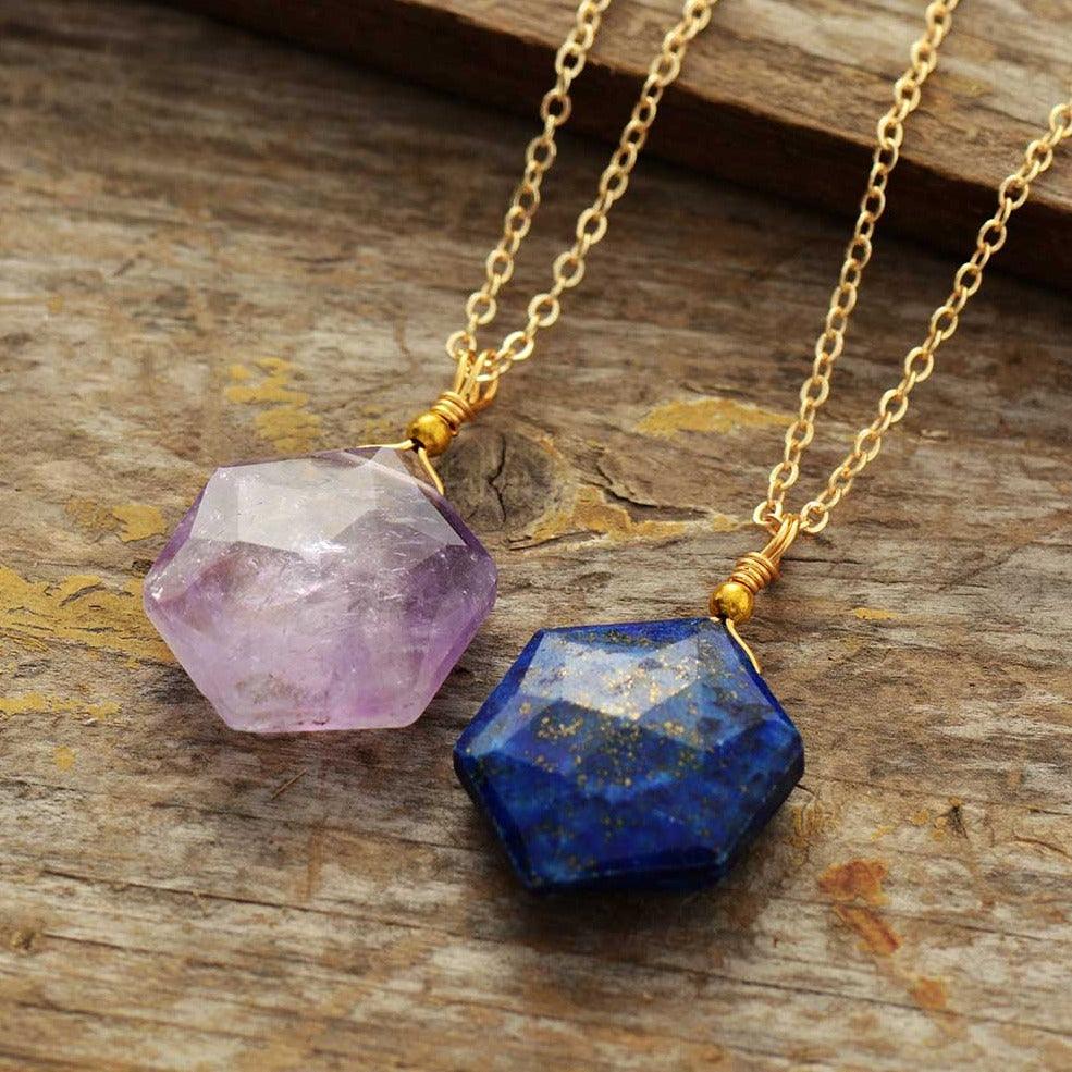 Celestial Hexa Lapis Necklace