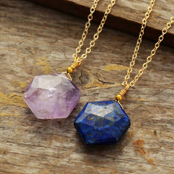 Celestial Hexa Lapis Necklace