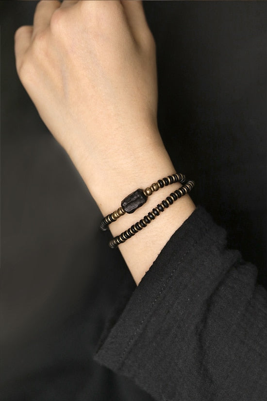 Harald | Handmade Ebony & Copper Bracelet