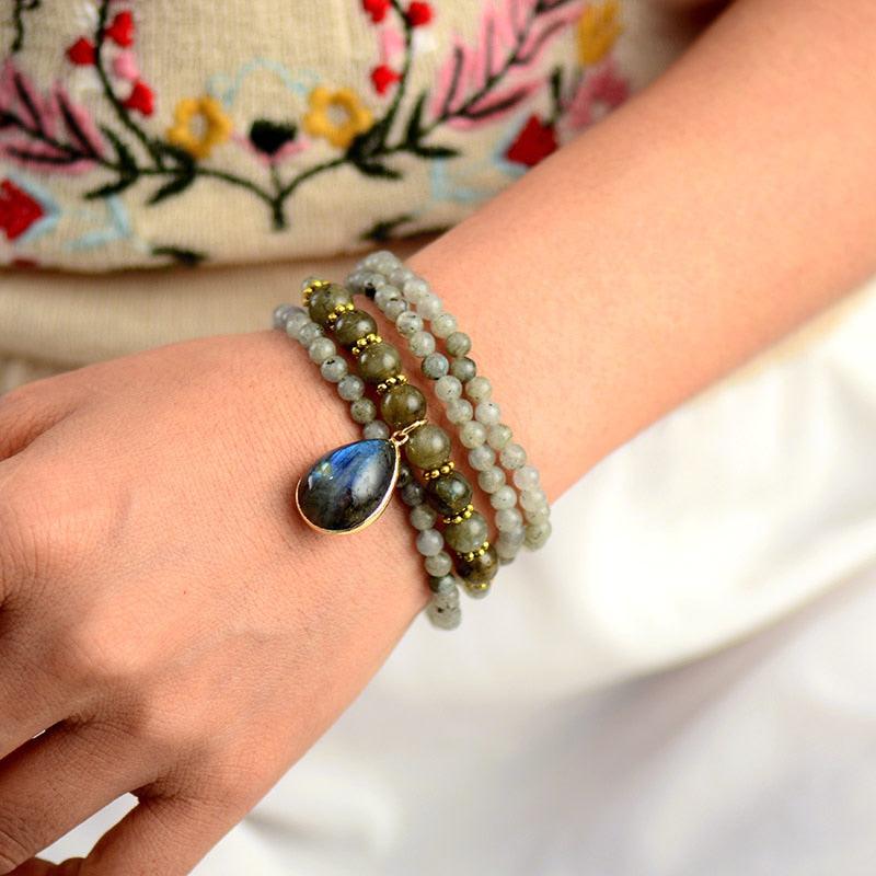 Labradorite Serenity Wrap Bracelet–Necklace