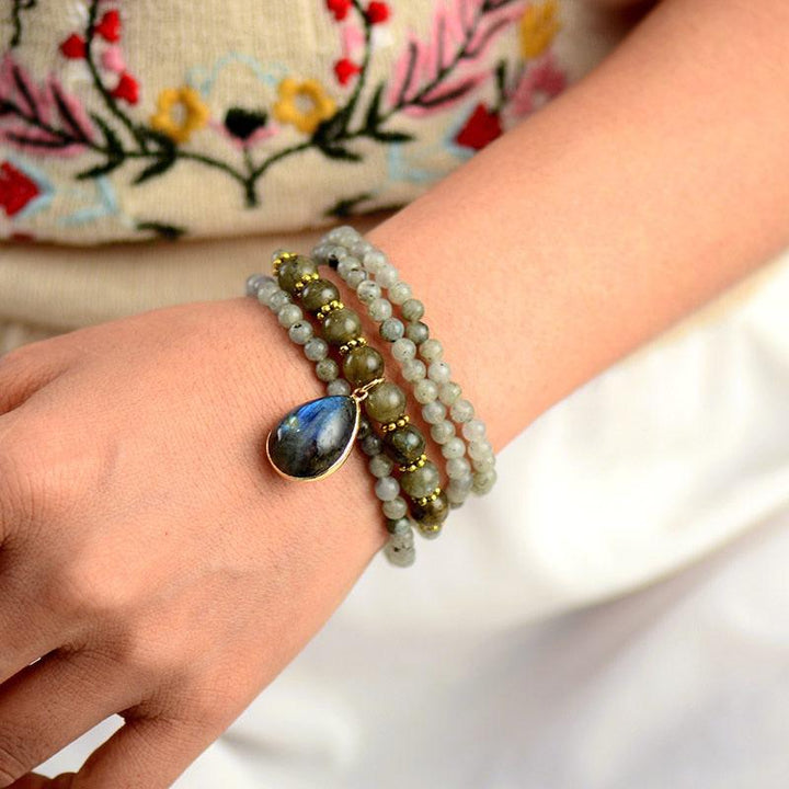 Labradorite Serenity Wrap Bracelet–Necklace