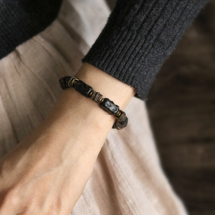 Bjorn | Handmade Ebony & Copper Bracelet