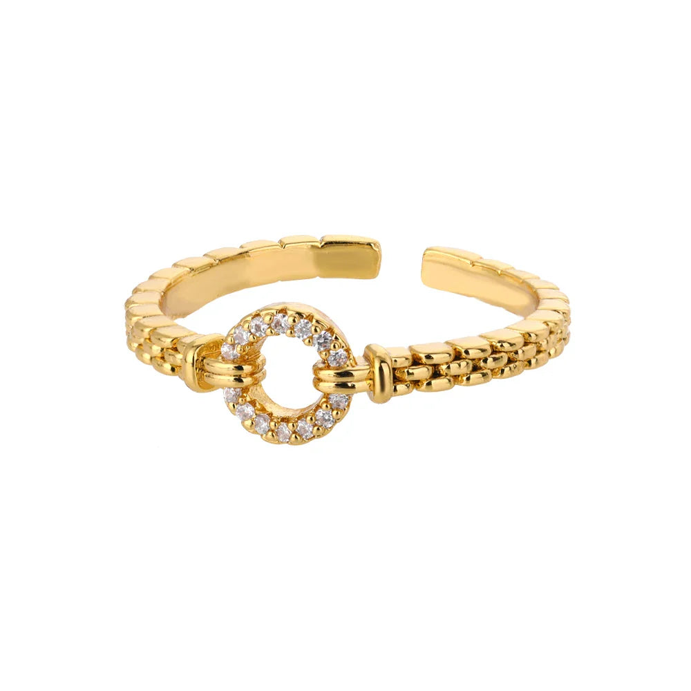 Celine Modern Chain Detail Ring