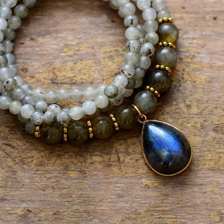 Labradorite Serenity Wrap Bracelet–Necklace