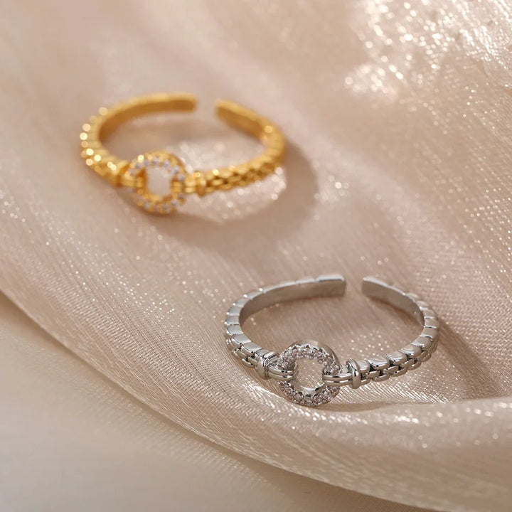Celine Modern Chain Detail Ring