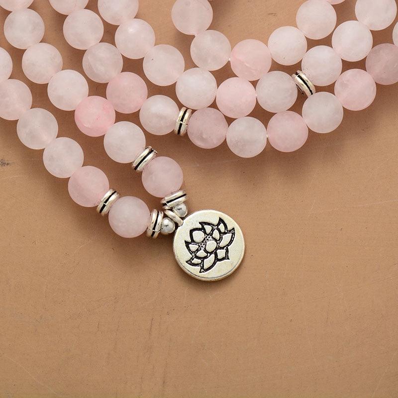 Love Mala – Rose Quartz Wrap Bracelet-Necklace