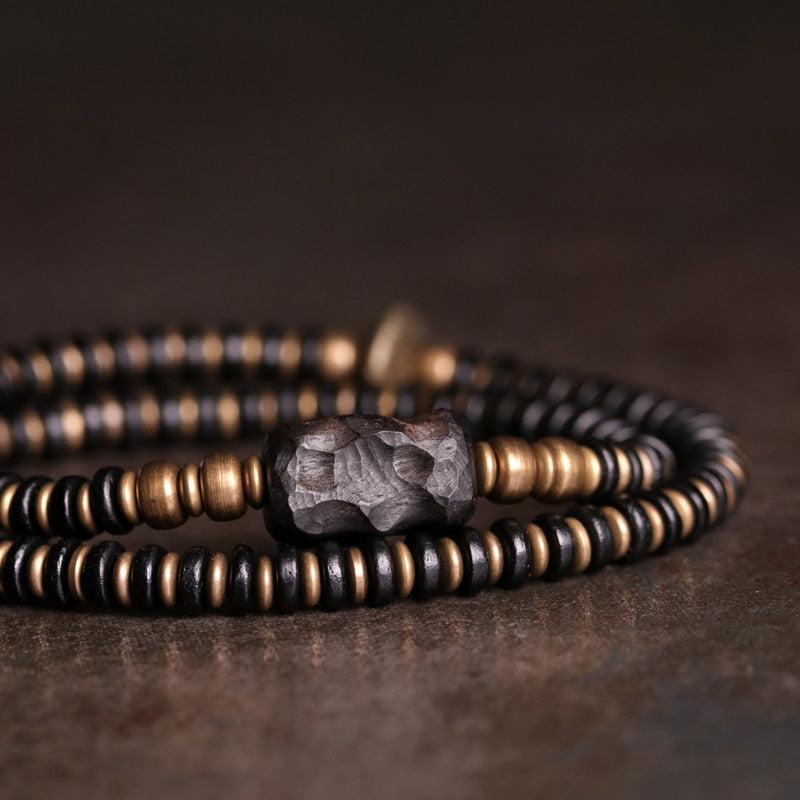 Harald | Handmade Ebony & Copper Bracelet
