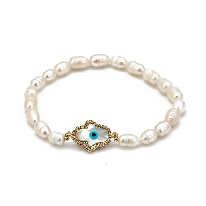 Evil Eye Pearl Bracelets