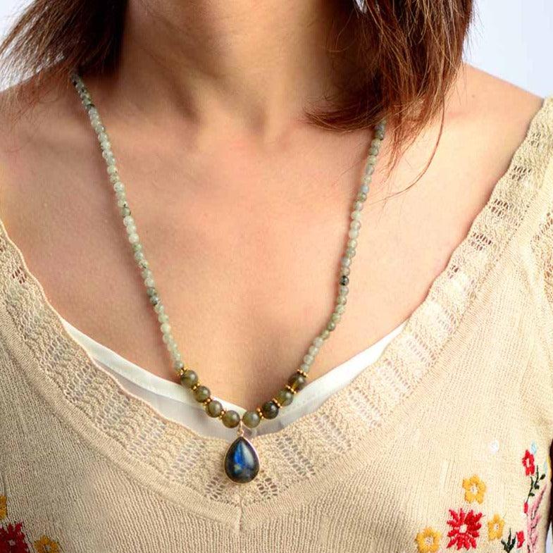 Labradorite Serenity Wrap Bracelet–Necklace