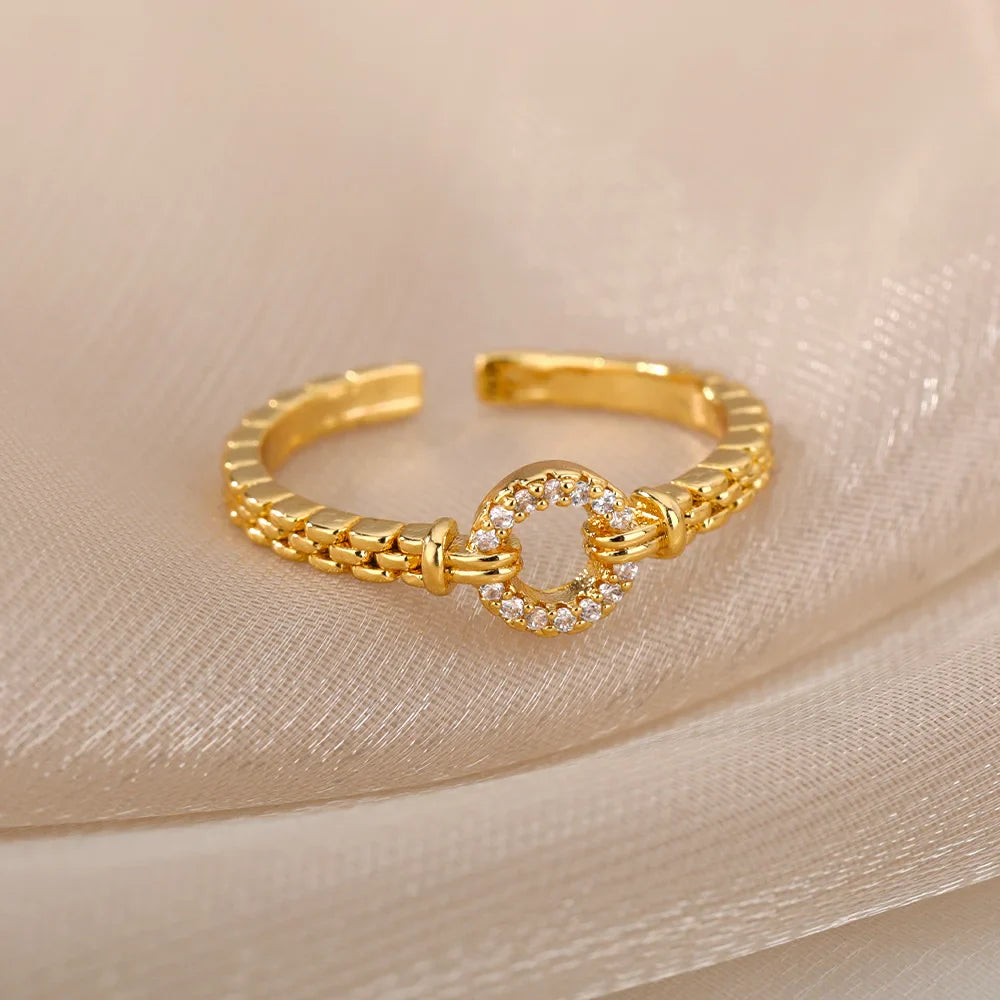 Celine Modern Chain Detail Ring