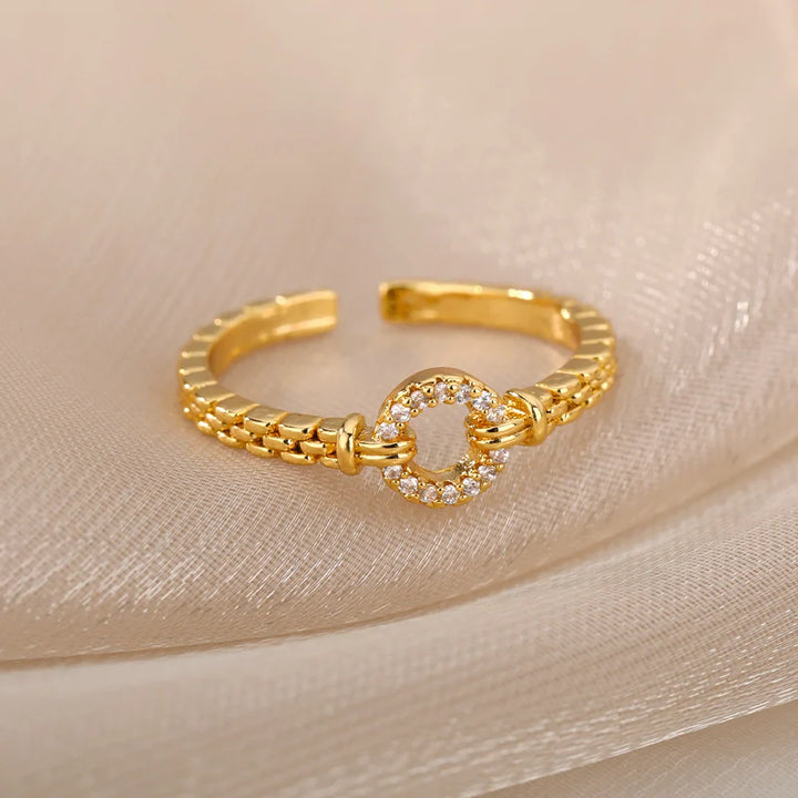 Celine Modern Chain Detail Ring
