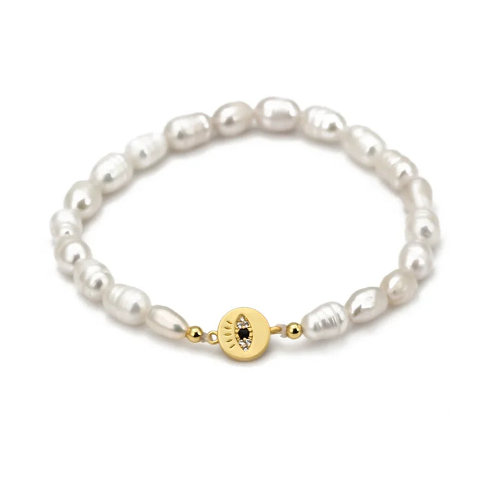 Evil Eye Pearl Bracelets