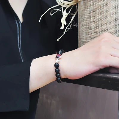 Tora | Tiger Eye & Black Obsidian Bracelet