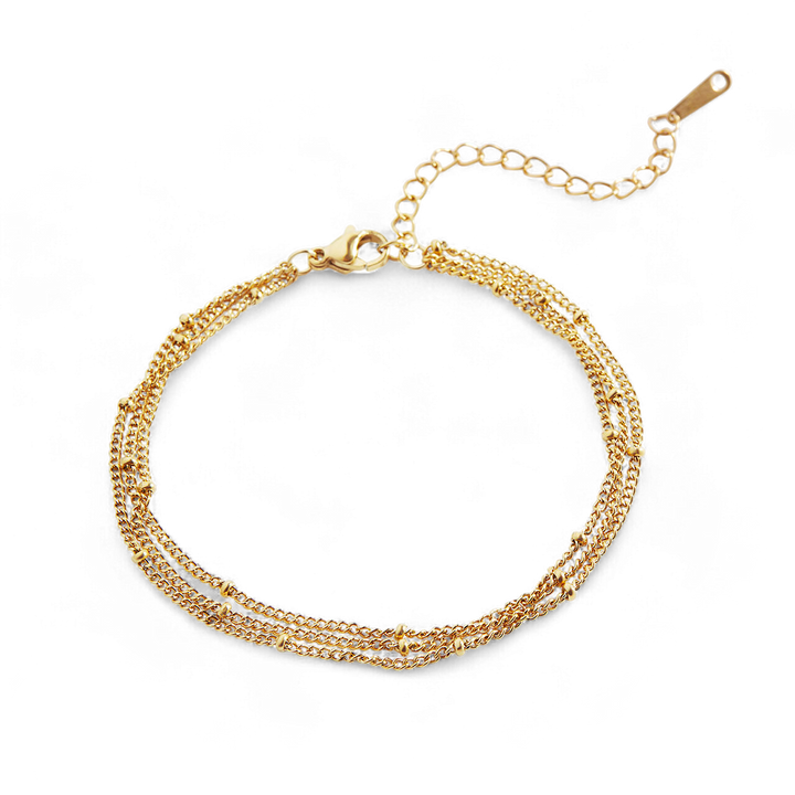 Triple Layer Satellite Chain Bracelet