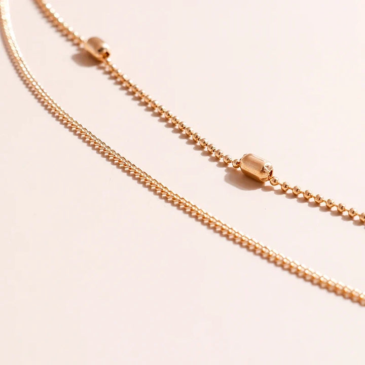 Dainty Layered Choker and Cross Necklace