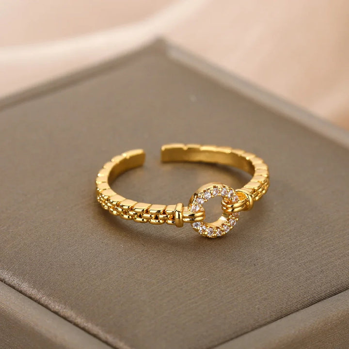Celine Modern Chain Detail Ring
