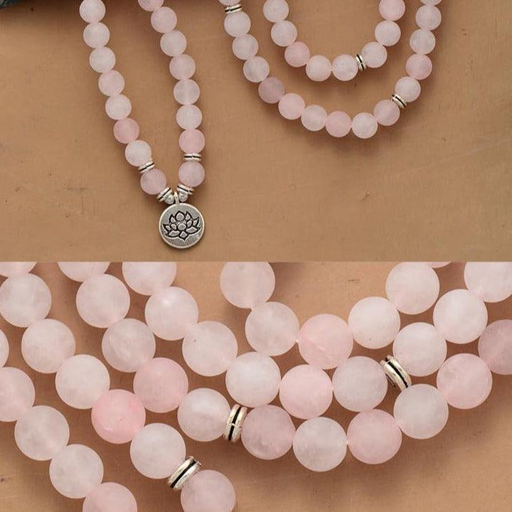Love Mala – Rose Quartz Wrap Bracelet-Necklace